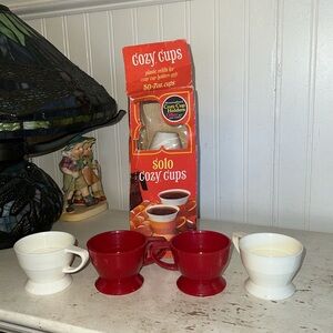 Vintage Solo cozy cups plus refills